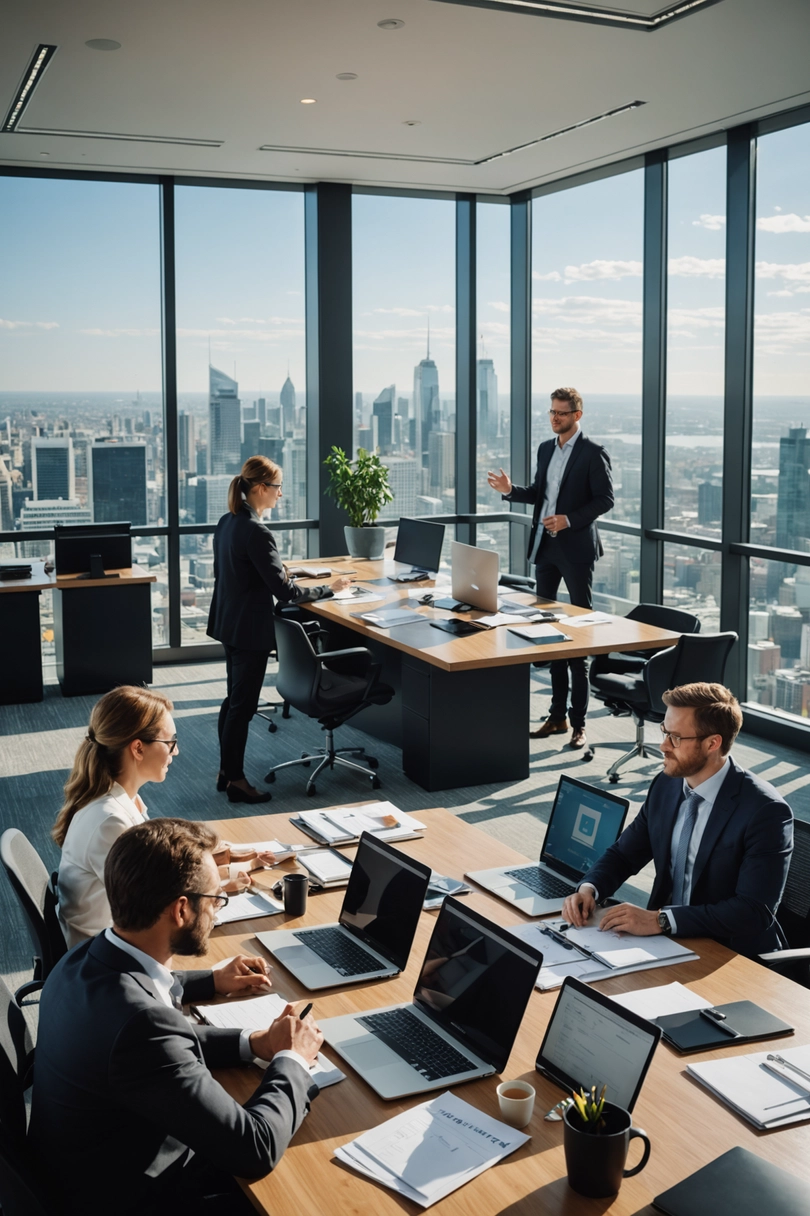 Flat lay of colorful office supplies and sticky notes labeled 'Expenses' and 'Receipts'.